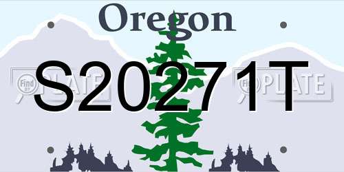 S20271T Oregon License Plate
