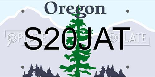 S20JAT Oregon License Plate