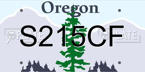 S215CF Oregon License Plate