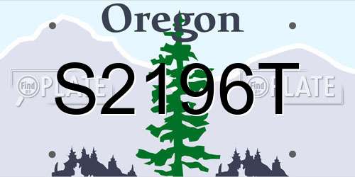 S2196T Oregon License Plate