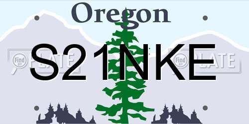 S21NKE Oregon License Plate