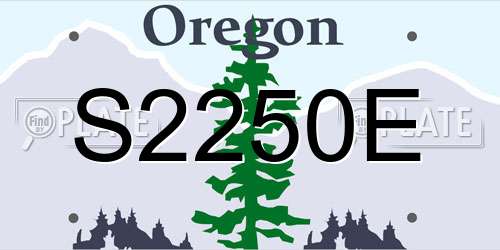 S2250E Oregon License Plate