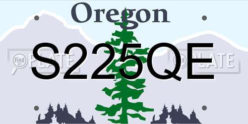 S225QE Oregon License Plate