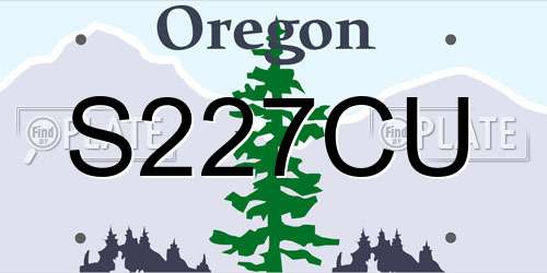 S227CU Oregon License Plate