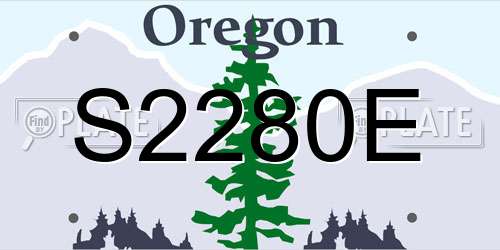 S2280E Oregon License Plate