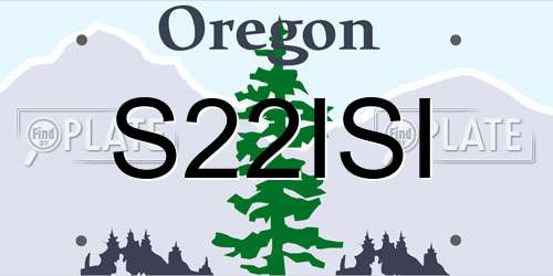 S22ISI Oregon License Plate