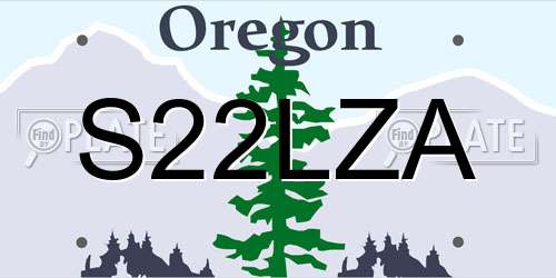 S22LZA Oregon License Plate