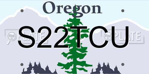 S22TCU Oregon License Plate