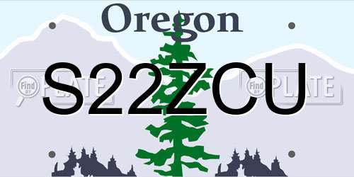 S22ZCU Oregon License Plate