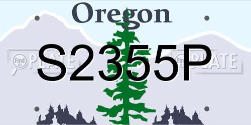 S2355P Oregon License Plate