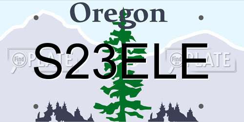 S23ELE Oregon License Plate