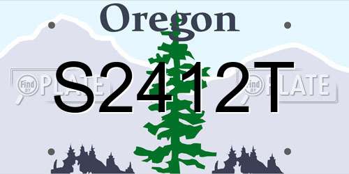 S2412T Oregon License Plate