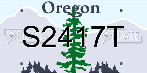 S2417T Oregon License Plate