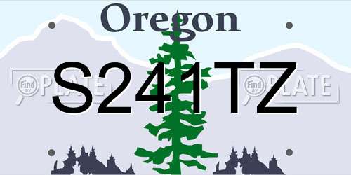 S241TZ Oregon License Plate