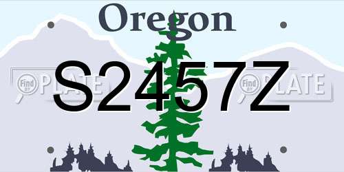 S2457Z Oregon License Plate