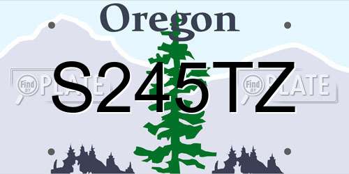 S245TZ Oregon License Plate