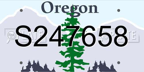 S247658 Oregon License Plate