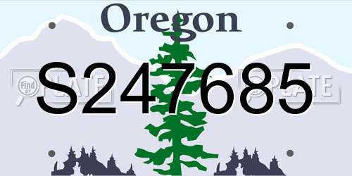 S247685 Oregon License Plate