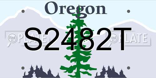 S2482T Oregon License Plate