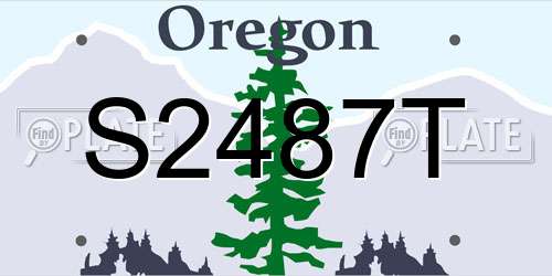 S2487T Oregon License Plate