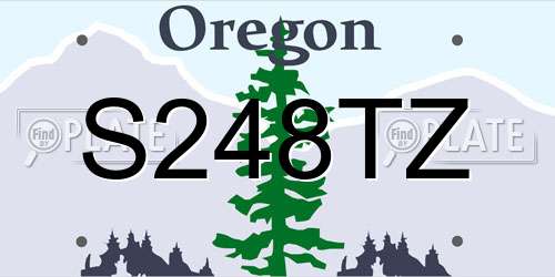 S248TZ Oregon License Plate