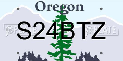 S24BTZ Oregon License Plate