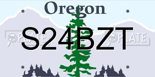 S24BZT Oregon License Plate