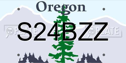 S24BZZ Oregon License Plate