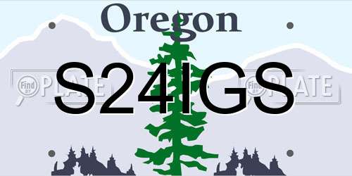 S24IGS Oregon License Plate