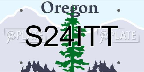 S24ITT Oregon License Plate