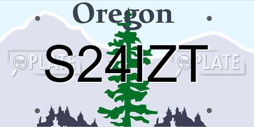 S24IZT Oregon License Plate