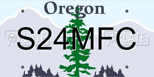 S24MFC Oregon License Plate