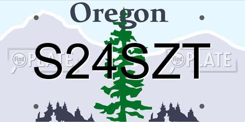 S24SZT Oregon License Plate