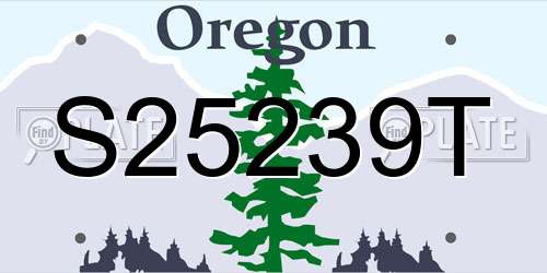 S25239T Oregon License Plate