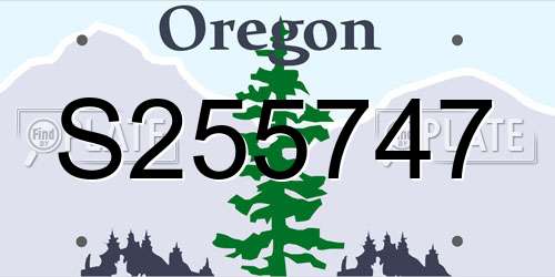 S255747 Oregon License Plate