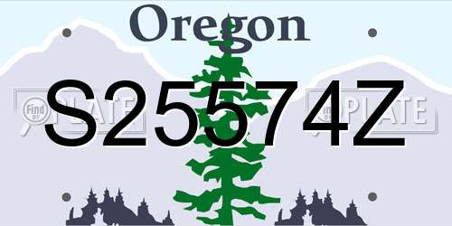 S25574Z Oregon License Plate