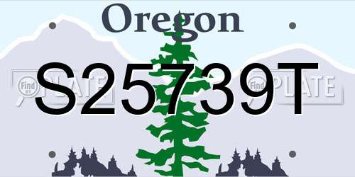 S25739T Oregon License Plate