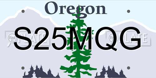 S25MQG Oregon License Plate