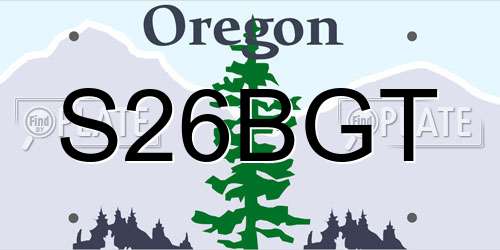 S26BGT Oregon License Plate