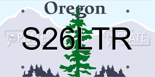 S26LTR Oregon License Plate