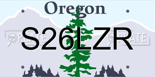 S26LZR Oregon License Plate