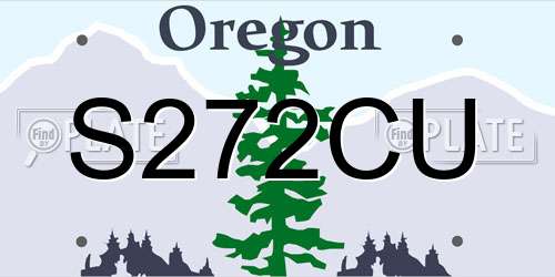 S272CU Oregon License Plate