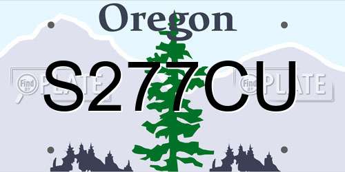 S277CU Oregon License Plate