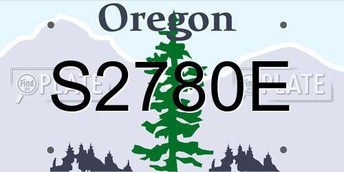 S2780E Oregon License Plate