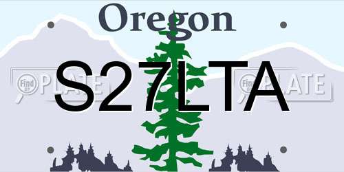S27LTA Oregon License Plate