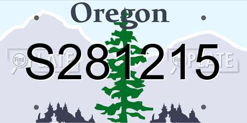 S281215 Oregon License Plate