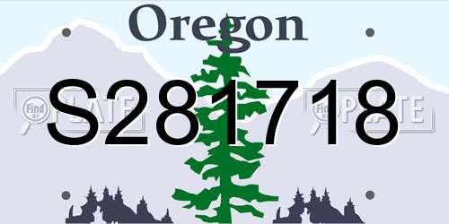S281718 Oregon License Plate
