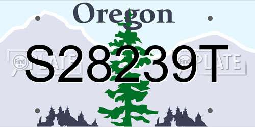 S28239T Oregon License Plate