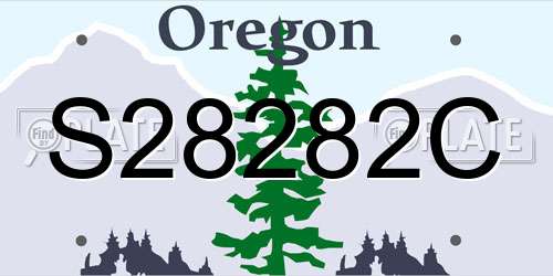 S28282C Oregon License Plate