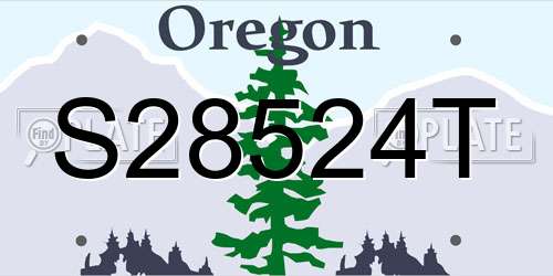 S28524T Oregon License Plate